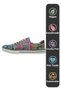 Women's Vegan Leather Multicolored Sneakers - No More Drama Design - 7