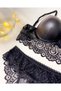 Women's Leather Supported Bra Panties Lingerie Set - 6