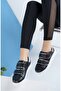 Black - Women's Strappy Sneaker Shoes - 2