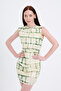 Yeşil Desenli Elbise - 6