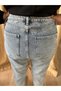 Blue Snow Wash Mom Fit Ripped Detailed Jean Trousers - 4