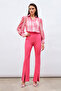 Slit Detailed Spanish Trousers - Fuchsia