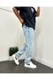 Men's Blue Baggy Pants Casual Fit Jeans Pants - 3