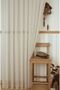 Linen Tulle Curtain Beige Color Without Battery