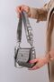 Medium Size Embossed Printed Cotton Woven Column Vegan Women's Backpack 4098 cream combination - 7