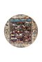 Table Floral Modern Patterned Woven Base in Black Shades and Decorative Washable Carpet Miravip8646 - 4