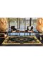 Yellow Traditional Patterned Modern Patterned Woven Base and Decorative Washable Carpet Miravip8588 - 3