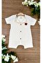 Suede Bear Patterned 100% Cotton Muslin Baby Onesie - Summer - 2