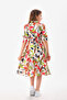 Flower Patterned Girl's Dress - 6