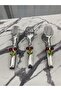 Cherry Silver Stylish Serving Presentation Set Titanium Coated 3-Piece Tongs Set Stainless Steel