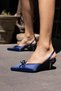 Babes Women's Navy Blue Satin Special Heel Shoes - 7