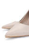 Women's Vegan Beige Heeled Shoes - 4
