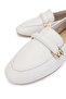 Women's Genuine Leather Beige Loafer Shoes - 4