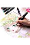 مجموعة أقلام رسم فنية ذات رأس مزدوج مكونة من 36 قطعة من قلم رسم ممتاز مع حقيبة - 4