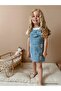 Girl's Daisy Patterned Denim Gilet - 2