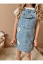 Girl's Daisy Patterned Denim Gilet - 3