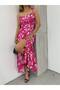 Women's Rope Strap Slit Wrapped Dress - 2