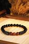 Certified Natural Stone Women's and Men's Bracelet for Forgetfulness and Stress Relief Hematite Garnet Onyx Unisex - 4