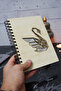 Swan-Shaped Wooden Cover Notebook - Unlined Notebook - Diary - Planner - A5 Memory Book