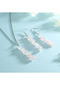 Pink Quartz Natural Stone Necklace and Earring Set (Love Stone) - 2