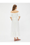 Midi Dress with Open Shoulder Belted - 4