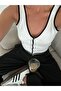 Color Striped Crop Knitwear Vest - 2