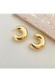 Women's Gold and Silver 2-Piece Earring Set - 2