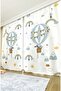 Balloon Flying Adventurer Patterned Children's & Baby's Room Background Curtain (SINGLE WING PRICES) - 3