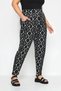 Large Size Skinny Leg Patterned Pocket Carrot Cut Lycra Trousers143732 - 2