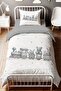 Traveler Train Patterned Single Baby Kids Bedding Set - 2