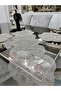Placemat Design Plate and Runner Kitchen Set for 6 People Nehir Table Presentation Set Dowry Bowl Gray - 4