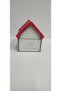 Wooden red_White Large house piggy bank - 4