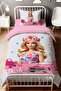Pink Car Barbi Patterned Single Baby Kids Bedding Set - 2
