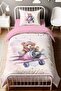 Pink Pilot Teddy Bear Patterned Single Baby Kids Bedding Set - 2