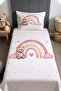 Rainbow Baby Teddy Bear Patterned Bedspread and Pillowcase