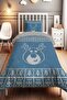 Cross Stitch Blue Deer Patterned Single Baby Kids Bedding Set