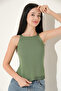Women's Large Size Square Collar Thick Strap Sleeveless Blouse Athlete Fine Knitwear - 5
