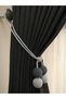 Crown Smoked Solid Color Linen Background Curtain, Pleat-Free Plain Planting, Extra-Fore Drawstring, Single Wing - 7
