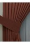 Crown Tile Solid Color Linen Background Curtain, Pleat-Free Plain Sewing, Extra-Fore Drawstring, Single Wing