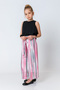 Girl's Colorful Striped Wide Leg Trousers - 4