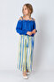 Girl's Colorful Striped Wide Leg Trousers - 3