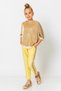 Girl's Elastic Waist Glitter Striped Straight Leg Trousers - 2