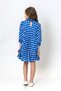 Girl's Ribbon Collar Polka Dot Pleated Dress - 5