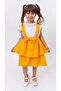 Mustard Yellow Crepe Slopet Dress Set