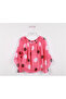 Girl's Round Neck Polka Dot Pleated Blouse - 3