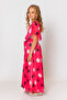 Girl's Bat Sleeve Polka Dot Dress - 2