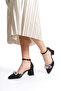 Rozza Black Satin Women's Rhinestone Bow High-Heeled Shoes Bg1042-119-0019 - 6
