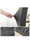 6-Piece Chair Cover Anthracite Color Lycra Washable - 3