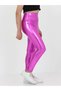 Girls' Metallic High Waist Shiny Sparkly Sports Yoga Running Fitness Workout Leggings