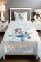Cute Teddy Bear Pilot Patterned Pique Set (160x230cm)